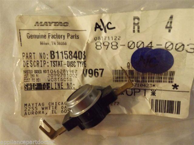 AMANA GOODMAN AIR CONDITIONER B1158408 THERMOSTAT, DISC TYPE NEW IN BAG AMANA GOODMAN AIR CONDITIONER B1158408 THERMOSTAT, DISC TYPE NEW IN BAG